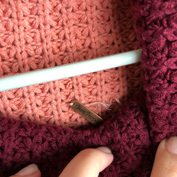 FREE PEOPLE Park City Color Block Cowl Neck Knit Sweater - Picture 5 of 9